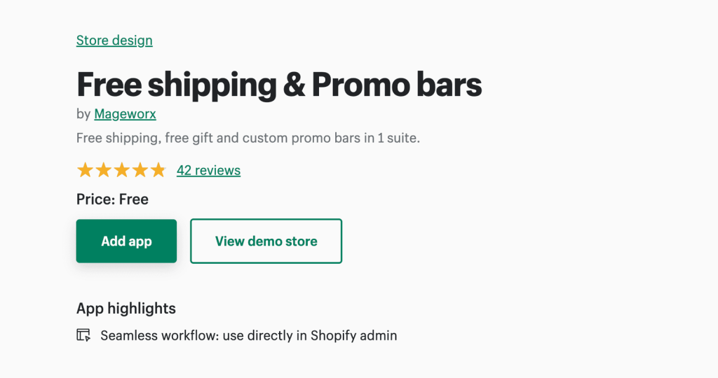 Shopify Free shipping & Promo bars.