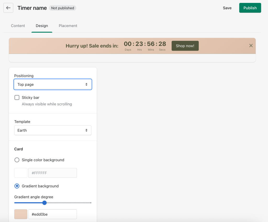 Shopify essential countdown timer.
