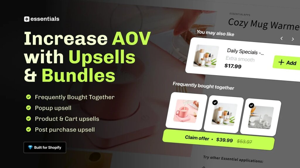 Shopify upsell app.
