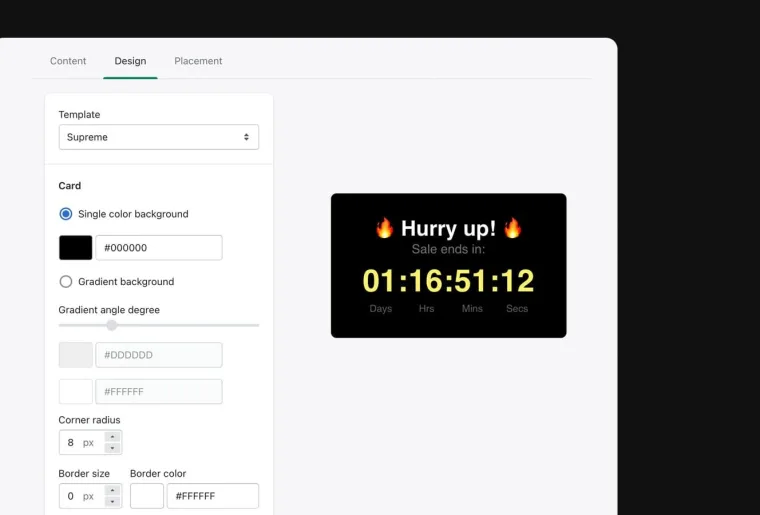 Highly customizable countdown timer