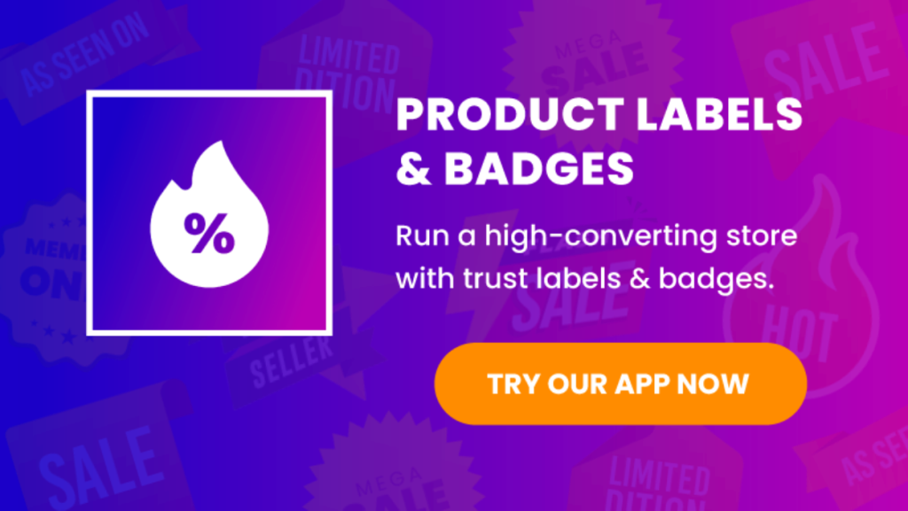 product labels and badges app.