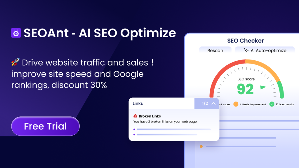 SEOAnt: AI SEO & AI Blog Post.