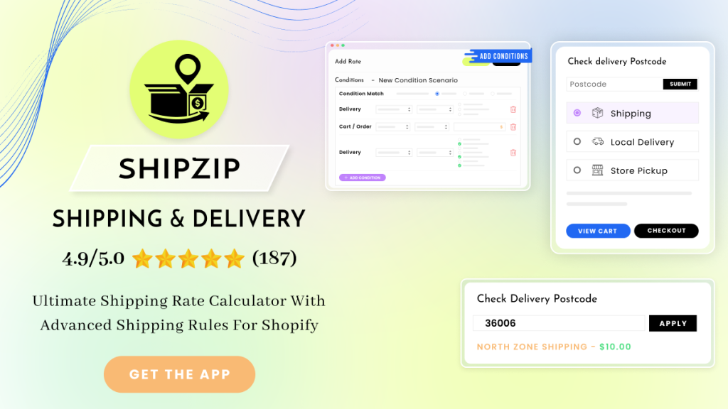 ShipZip Shipping Rates Calculator for Shopify.