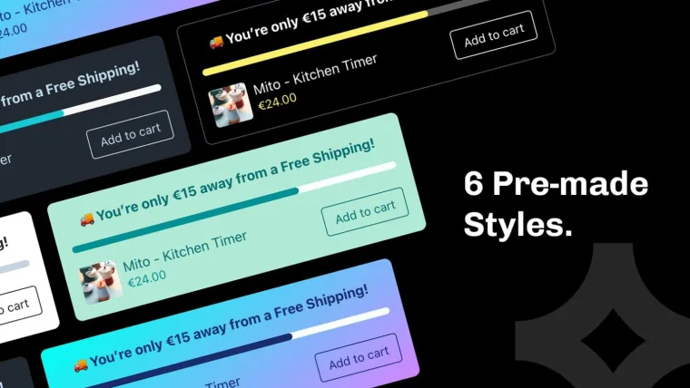 6 pre-made free shipping bar styles